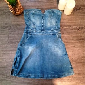 Denim mini dress